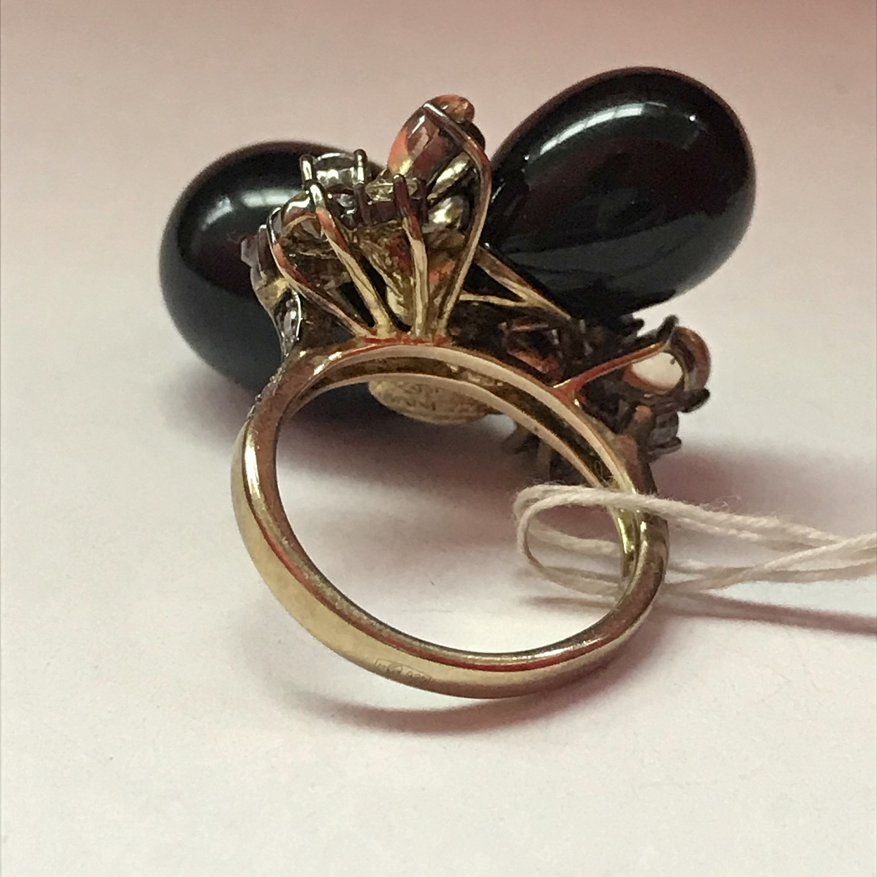 Серебряное кольцо с позолотой.  фото 6