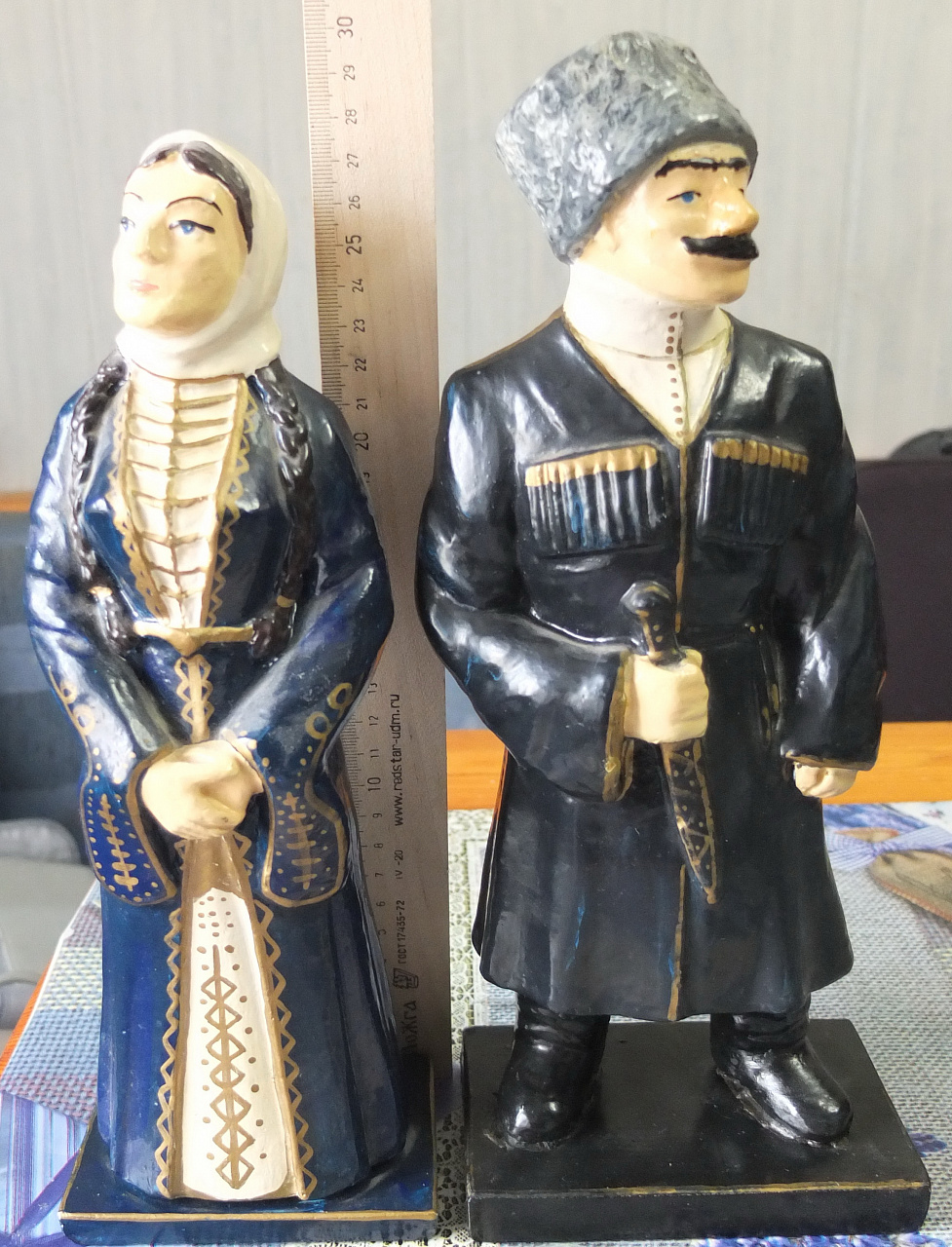 статуэтки пара Черкес и Черкешенка, керамика, коллекционные фото 8