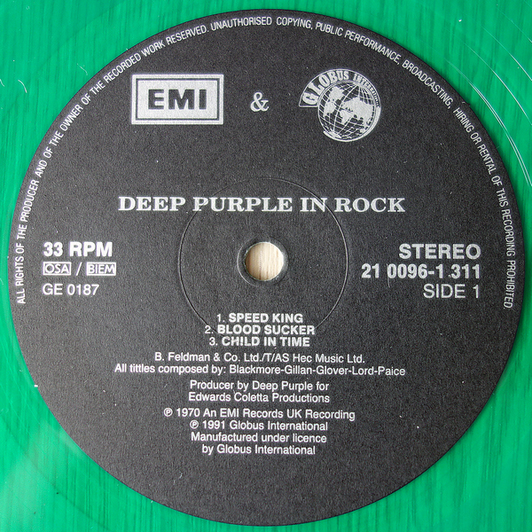 Deep Purple - In Rock - Green Vinyl LP фото 4