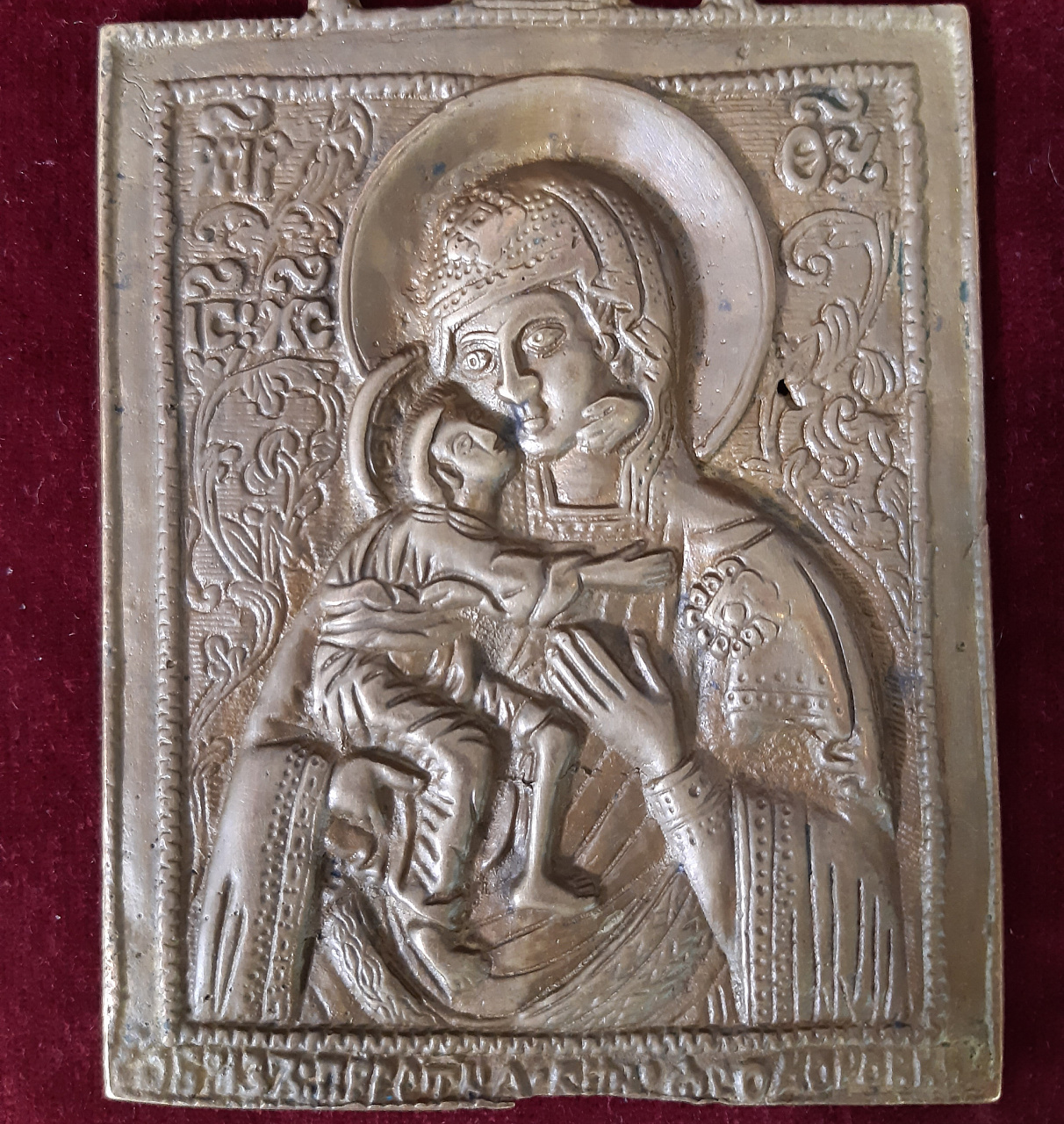 Меднолитая икона Феодоровской Божией Матери фото 2