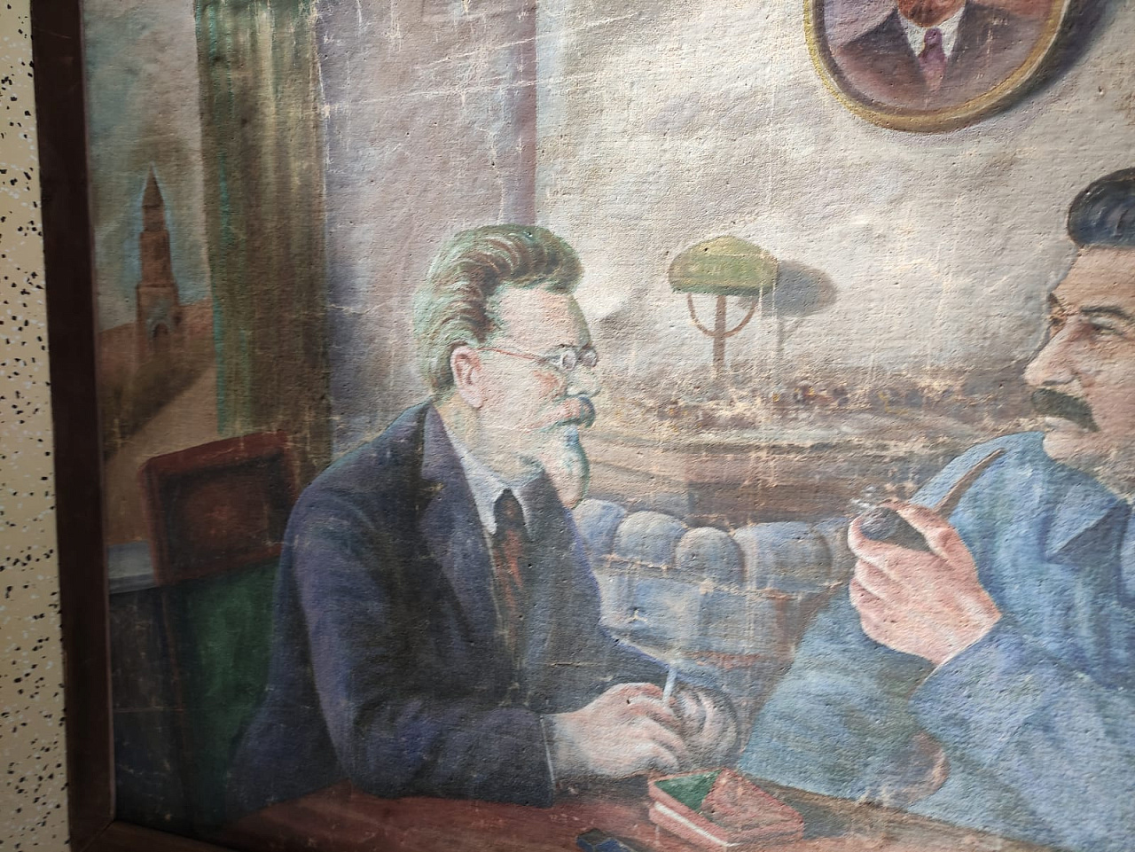картина Сталин и Калинин , холст, масло, НХ 1930е фото 3