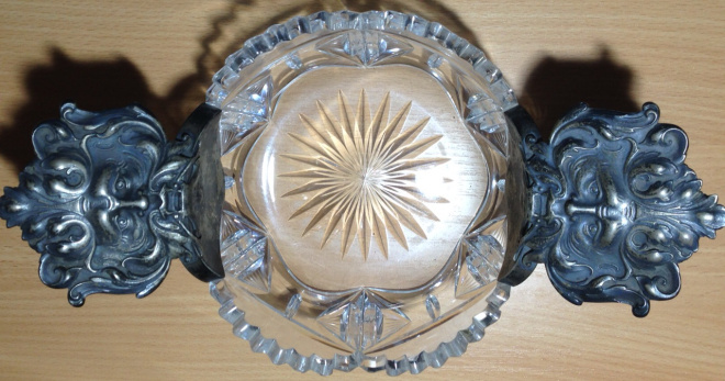 ваза хрусталь, серебро 84 проба, абсолютно редкая, Императорская Россия