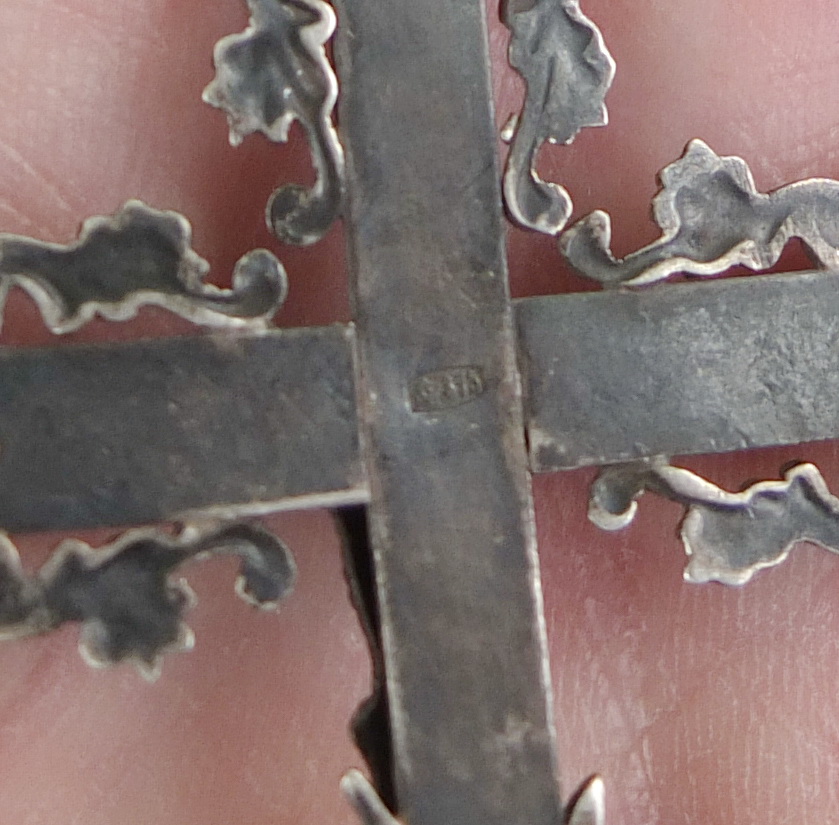серебряный крест распятие, серебро 875 проба фото 7