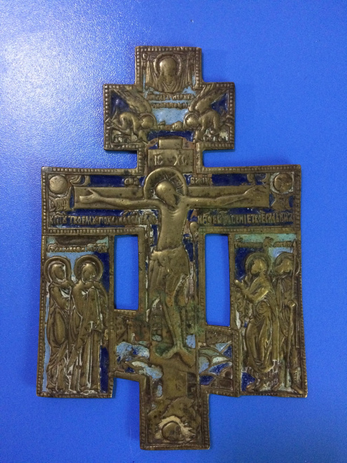 Крест распятие «С предстоящими» Невьянский, 18-19 век