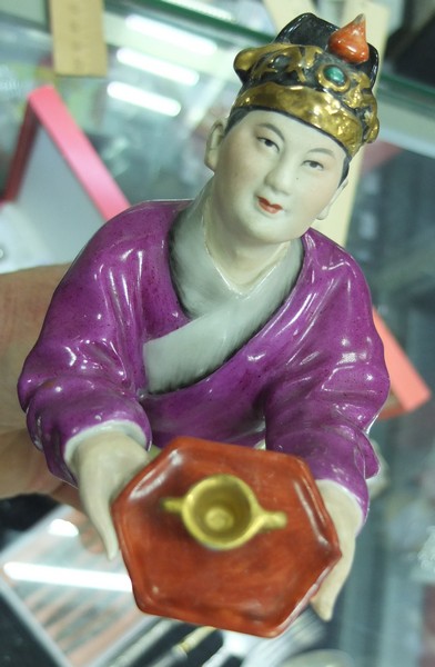 китайская фарфоровая статуэтка Китайский Бог , Китай, старинная