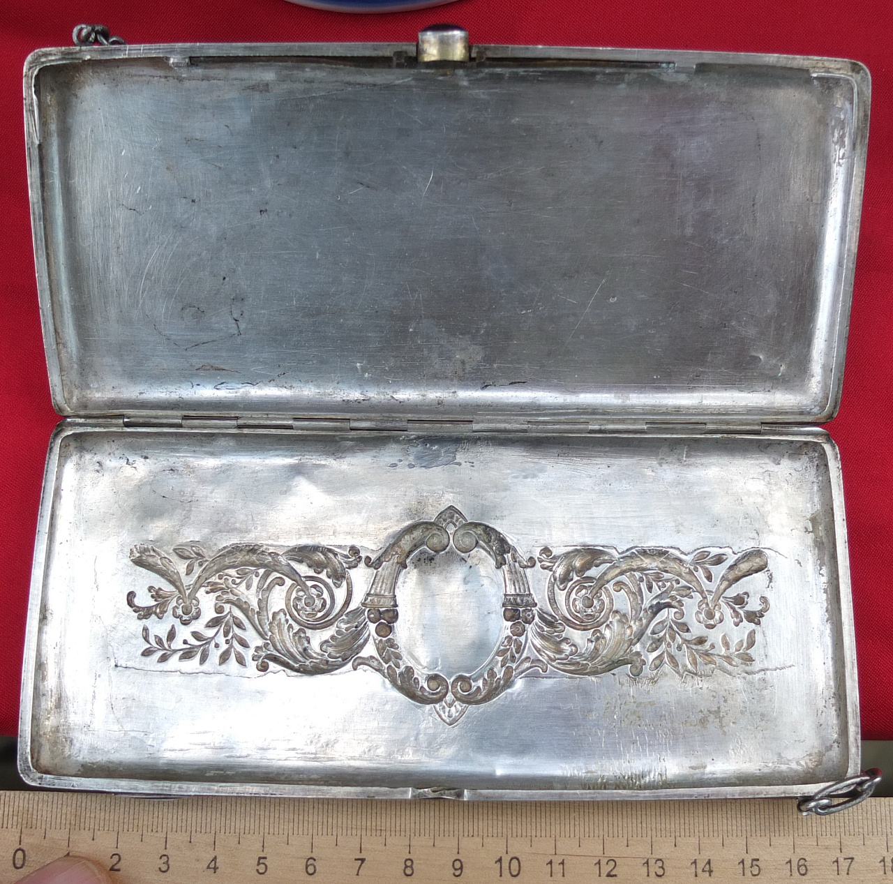 серебряный женский несессер,театральная сумочка, серебро 84 проба фото 7