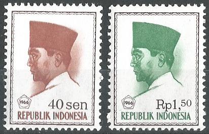 Индонезия. 1966 г. Президент Сухарно. MNH